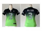 Nike women jerseys seattle seahawks #3 wilson blue-green[Elite II drift fashion]