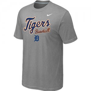 Nike MLB Detroit Tigers 2014 Home Practice T-Shirt - Light Grey