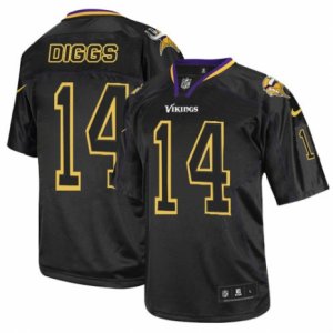 Mens Nike Minnesota Vikings #14 Stefon Diggs Elite Lights Out Black NFL Jersey