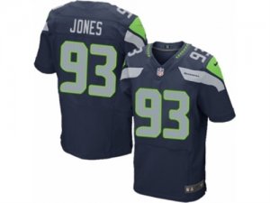 Mens Nike Seattle Seahawks #93 Nazair Jones Elite Steel Blue Team Color NFL Jersey