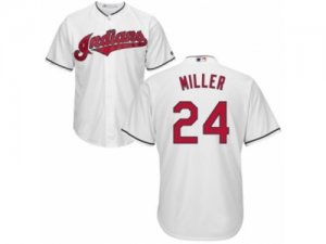 Youth Majestic Cleveland Indians #24 Andrew Miller Authentic White Home Cool Base MLB Jersey