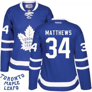 Women NHL Toronto Maple Leafs #34 Auston Matthews Blue New Stitched Jersey