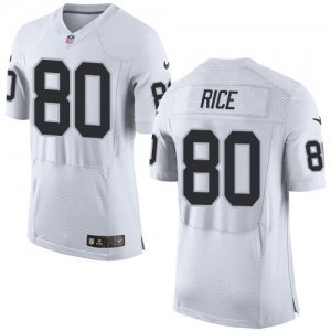 Nike Raiders #80 Jerry Rice White Elite Jersey