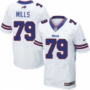 Mens Nike Buffalo Bills #79 Jordan Mills Elite White NFL Jersey