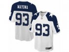 Youth Nike Dallas Cowboys #93 Benson Mayowa Game White Throwback Alternate NFL Jersey