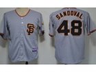 2012 mlb San Francisco Giants #48 Sandoval Grey[Cool Base]