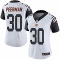 Women's Nike Cincinnati Bengals #30 Cedric Peerman Limited White Rush NFL Jersey