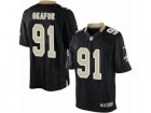 Mens Nike New Orleans Saints #91 Alex Okafor Limited Black Team Color NFL Jersey
