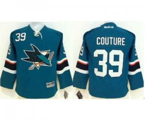 Youth NHL San Jose Sharks #39 Logan Couture green jerseys