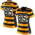 Women's Nike Pittsburgh Steelers #85 Xavier Grimble Limited Yellow Black Alternate 80TH Anniversary Throwback NFL Jersey