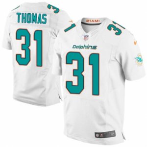 Mens Nike Miami Dolphins #31 Michael Thomas Elite White NFL Jersey