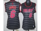 women nba miami heat #6 james grey[black strip]