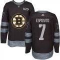 Mens Boston Bruins #7 Phil Esposito Black 1917-2017 100th Anniversary Stitched NHL Jersey