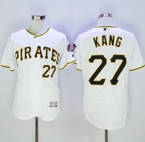 Pittsburgh Pirates #27 Jung-ho Kang White Flexbase Authentic Collection Stitched Baseball Jersey