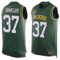 Nike Green Bay Packers #37 Sam Shields Green Team Color Men Stitched NFL Limited Tank Top Jersey