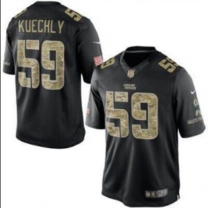 Nike Carolina Panthers #59 Luke Kuechly Black Salute to Service Jerseys(Limited)