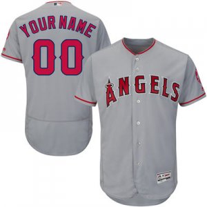 2016 Men Los Angeles Angels of Anaheim Majestic Gray Flexbase Authentic Collection Custom Jersey