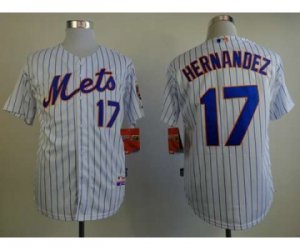 mlb jerseys new york mets #17 hernandez white[hernandez]