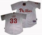 Philadelphia Phillies #33 Cliff Lee white[red strip]