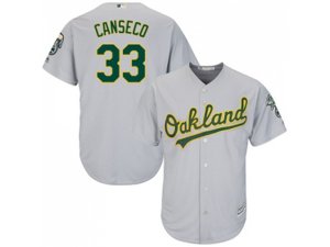 Youth Oakland Athletics #33 Jose Canseco Grey Cool Base Stitched MLB Jersey