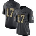 Mens Nike Baltimore Ravens #17 Mike Wallace Limited Black 2016 Salute to Service NFL Jersey