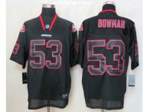 Nike NFL San Francisco 49ers #53 Navorro Bowman Black Jerseys[Lights Out Elite]
