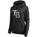Womens Tampa Bay Rays Platinum Collection Pullover Hoodie Black