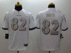 Nike Baltimore Ravens #82 Torrey Smith Platinum White Jerseys(Game)