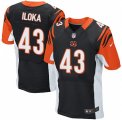 Men's Nike Cincinnati Bengals #43 George Iloka Elite Black Team Color NFL Jersey