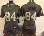 Women Nike Pittsburgh Steelers #84 Antonio Brown Green Salute to Service Jerseys