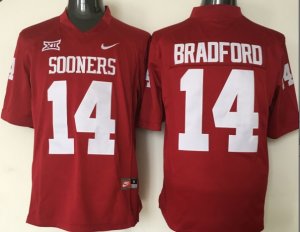 NCAA Oklahoma Sooners #14 Bradford red jerseys