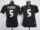 Nike Women Baltimore Ravens #5 Joe Flacco Black Jerseys