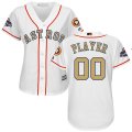 Houston Astros White 2018 Gold Program Womens Customized Cool Base Jersey