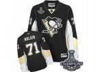 Womens Reebok Pittsburgh Penguins #71 Evgeni Malkin Premier Black Home 2017 Stanley Cup Champions NHL Jersey