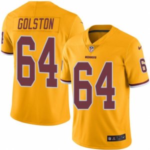 Mens Nike Washington Redskins #64 Kedric Golston Limited Gold Rush NFL Jersey