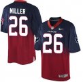 Men Nike Houston Texans #26 Lamar Miller Navy Blue Red Men Stitched NFL Elite Fadeaway Fashion Jersey