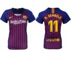 2018-19 Barcelona 11 O. DEMBELE Home Women Soccer Jersey