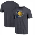 Indiana Pacers Fanatics Branded Heather Navy Distressed Team Logo Tri-Blend T-Shirt