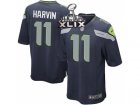 2015 Super Bowl XLIX Nike NFL Seattle Seahawks #11 harvin blue Jerseys(Game)