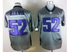 Nike NFL Baltimore Ravens #52 Ray Lewis Grey Jerseys [Shadow Elite]