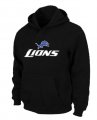 Detroit Lions Authentic Logo Pullover Hoodie Black