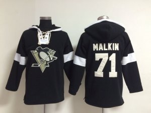 NHL Pittsburgh Penguins #71 Evgeni Malkin black jerseys[pullover hooded sweatshirt]