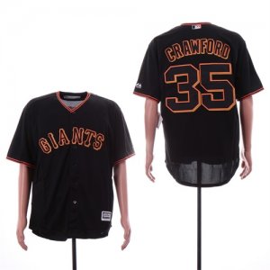 Giants #35 Brandon Carwford Black Cool Base Jersey