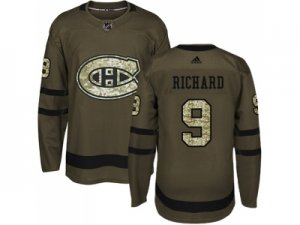 Adidas Montreal Canadiens #9 Maurice Richard Green Salute to Service Stitched NHL Jersey