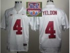 2013 BCS National Championship Alabama Crimson #4 Yeldon white Authentic NCAA Football Jerseys