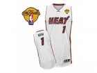 nba miami heat #1 bosh white[revolution 30 swingman][2013 finals]