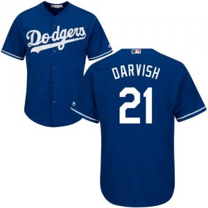 Dodgers #21 Yu Darvish Blue Cool Base Jersey