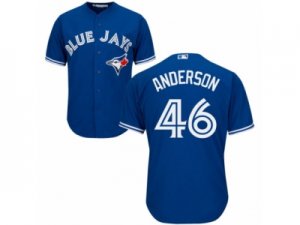 Youth Majestic Toronto Blue Jays #46 Brett Anderson Authentic Blue Alternate MLB Jersey