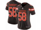 Women Nike Cleveland Browns #58 Christian Kirksey Vapor Untouchable Limited Brown Team Color NFL Jersey