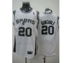 nba san antonio spurs #20 ginobili regular white